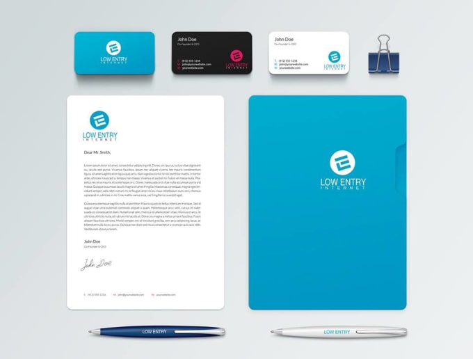 Gig Preview - Design complete stationery card letterhead envelope