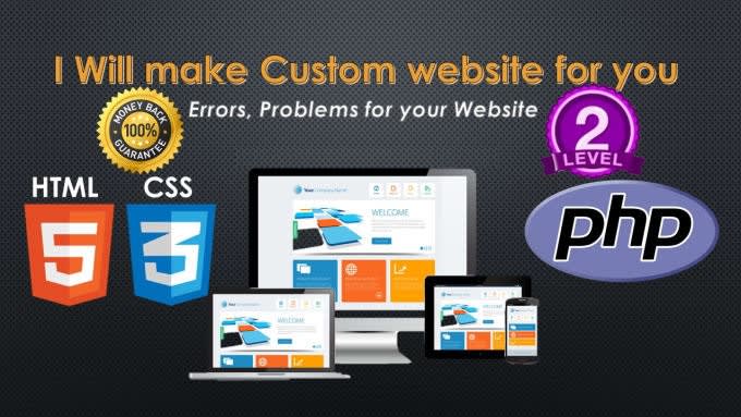 Gig Preview - Create a professional website for u I m a php web developer