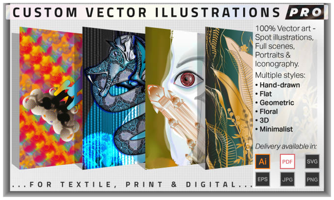 Gig Preview - Create a custom vector illustration for digital or print