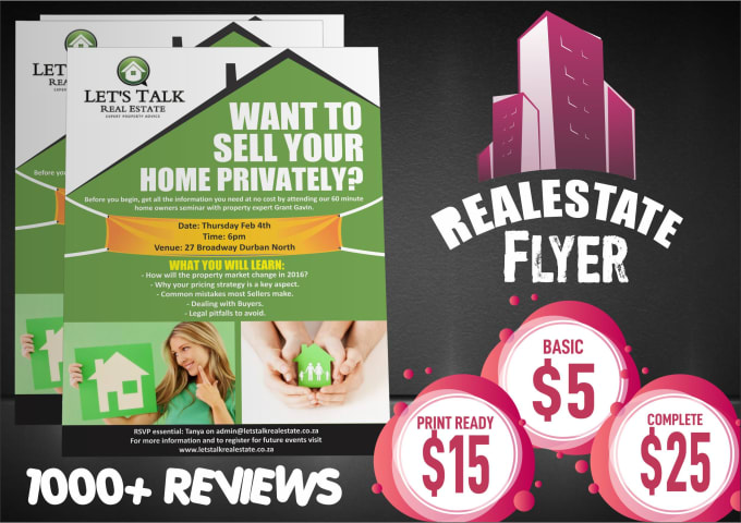 Gig Preview - Design professional real estate marketing flyers