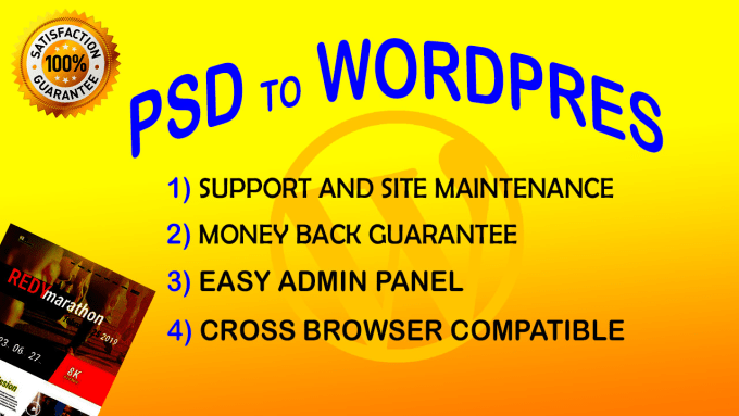 Gig Preview - Convert PSD to wordpress with responsive