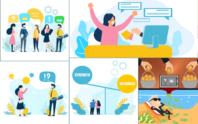 Gig Preview - Design flat illustration for your website and facebook ads