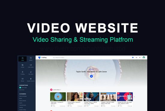 Gig Preview - Create a professional video streaming website