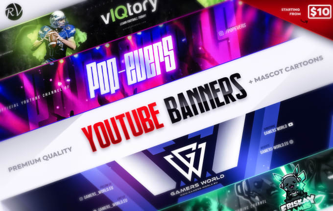 Gig Preview - Design a custom youtube banner