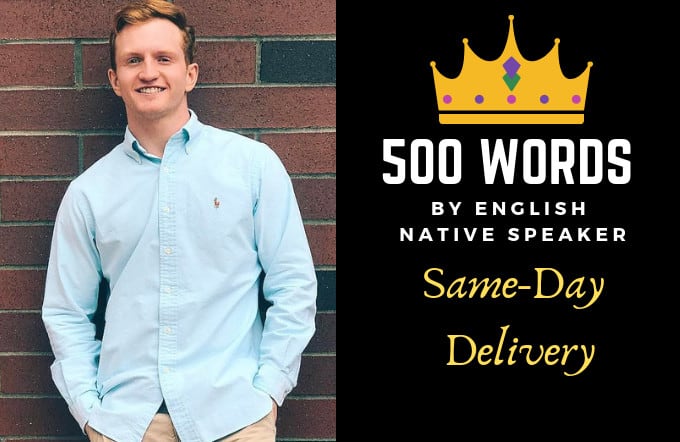 Write 500 Words Blog Articles by Native English in 24 Hours