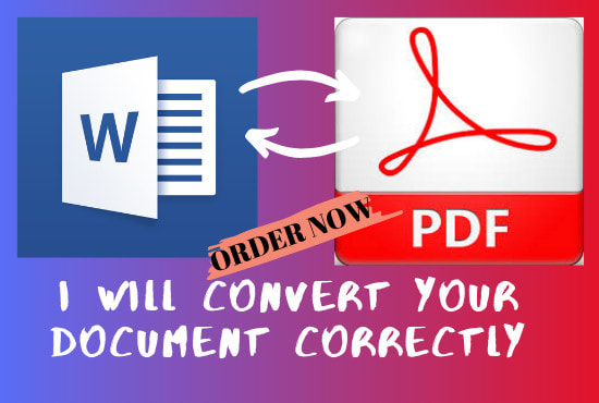 Gig Preview - Do file conversion PDF word excel