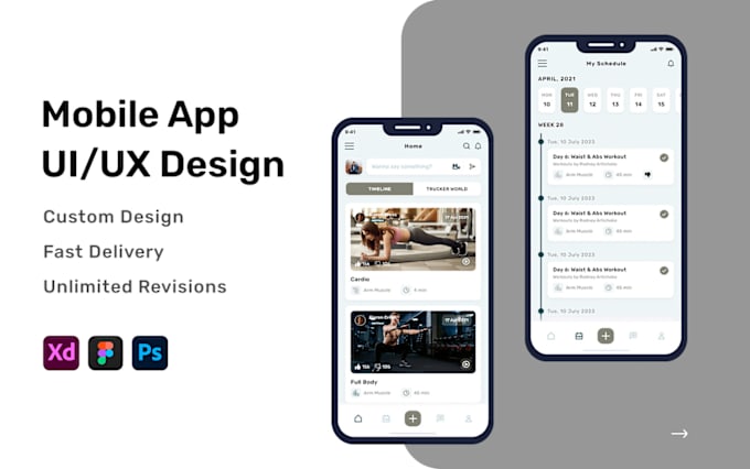 Gig Preview - Design mobile app in figma and xd