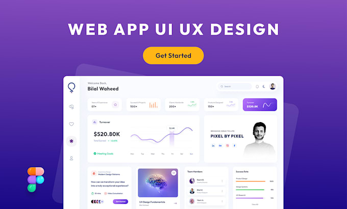 Gig Preview - Create web app UI UX design in figma