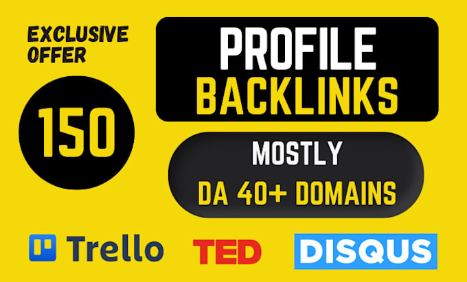 Gig Preview - Make 150 HQ profile backlinks for boost up your online reputation