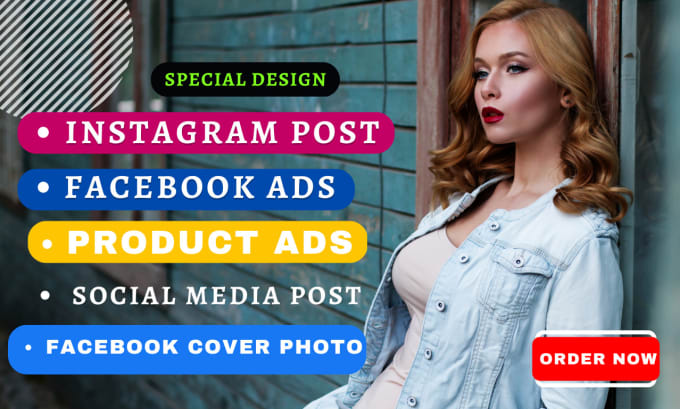 Gig Preview - Design fb cover photo, social media posts for facebook ads or instagram