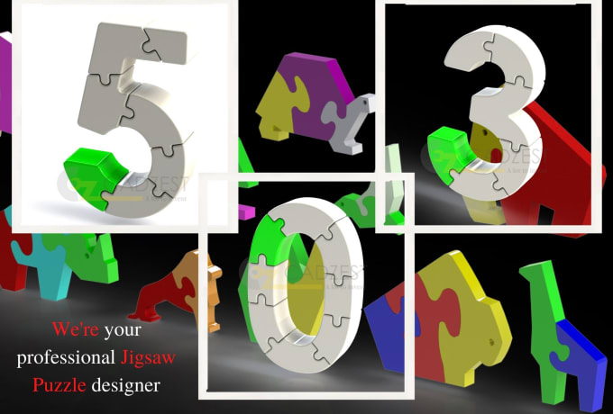 Gig Preview - Design 3d jigsaw puzzle and toys for 3d printing and injection molding