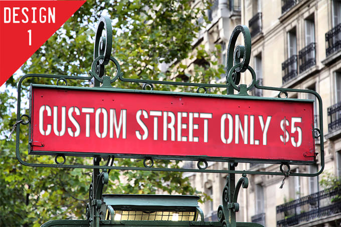 Gig Preview - Make your special custom street sign