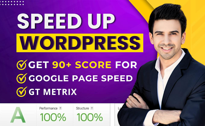 Gig Preview - Speed up wordpress website for google pagespeed insights, speed optimization