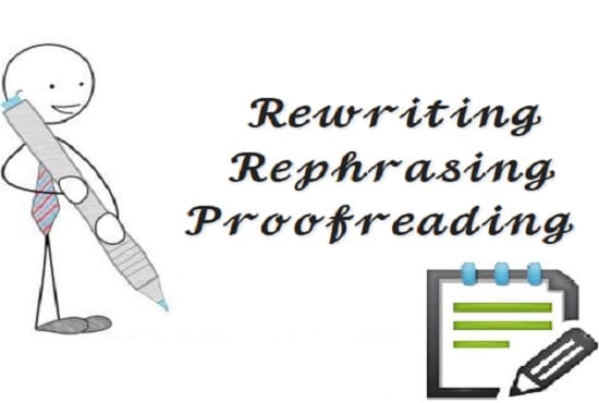 Gig Preview - Rewrite,proofread and rephrase your articles