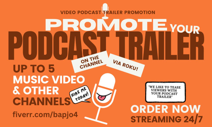 Gig Preview - Promote your podcast on the music video channel