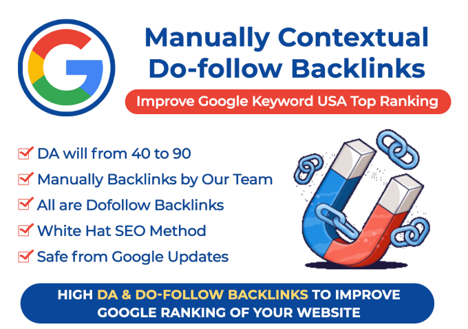 Gig Preview - Improve USA google keyword rank using seo backlinks