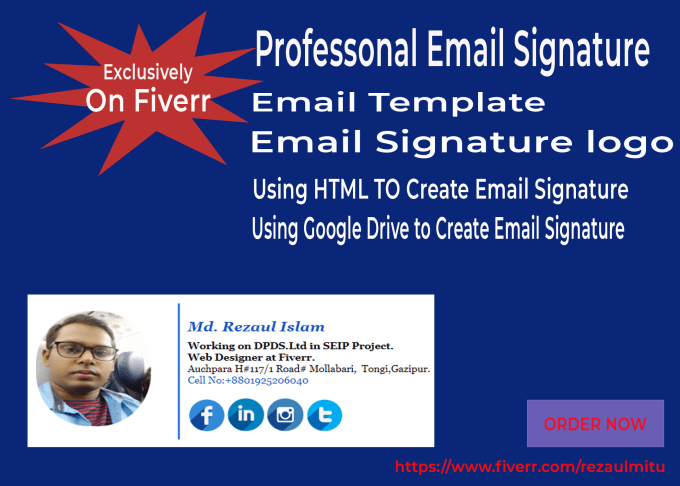 Bestseller - design HTML clickable email signature or email template in 24 hours