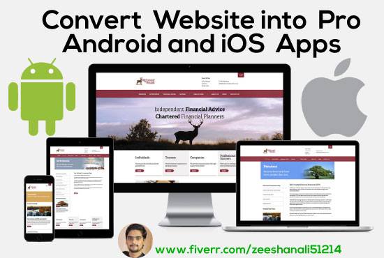 Gig Preview - Convert  website to  android app and ios app