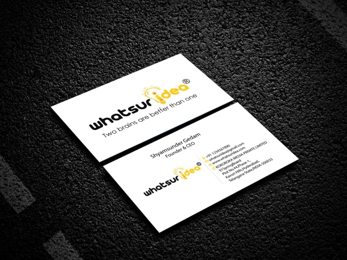 Gig Preview - Design professional and unique business card creatively and perfectly