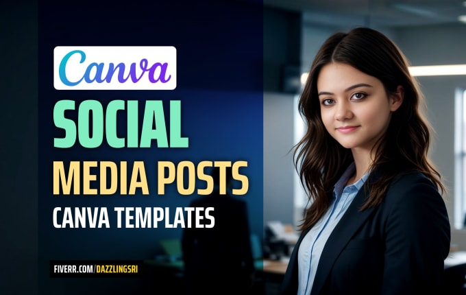 Gig Preview - Design editable canva social media posts and canva templates