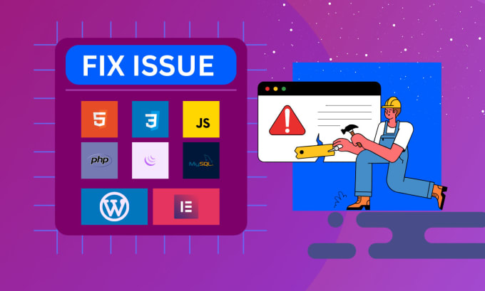 Gig Preview - Fix any website issues using php, html, css, javascript, jquery, mysql