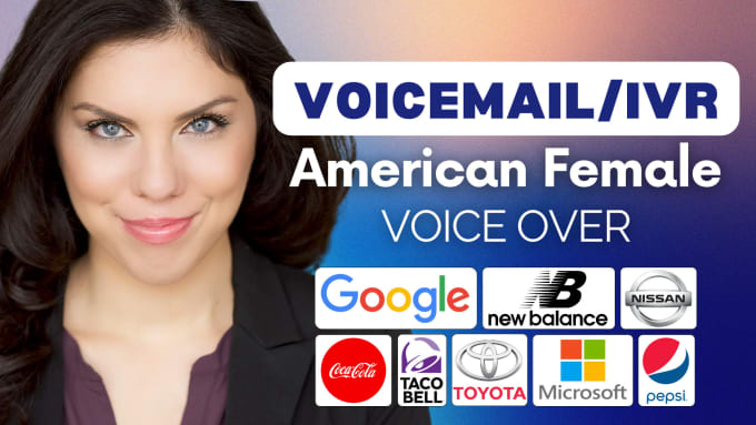 Gig Preview - Record english american female phone voicemail IVR telephone voice over