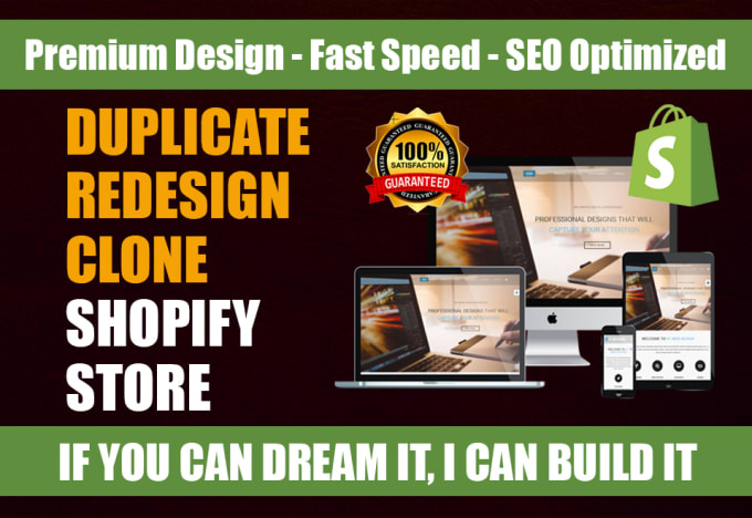 Bestseller - copy, clone duplicate shopify website with attractive graphics