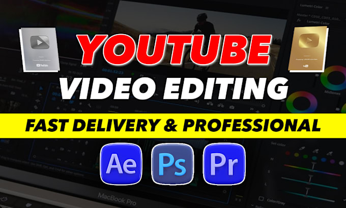 Gig Preview - Do professional video editing for youtube