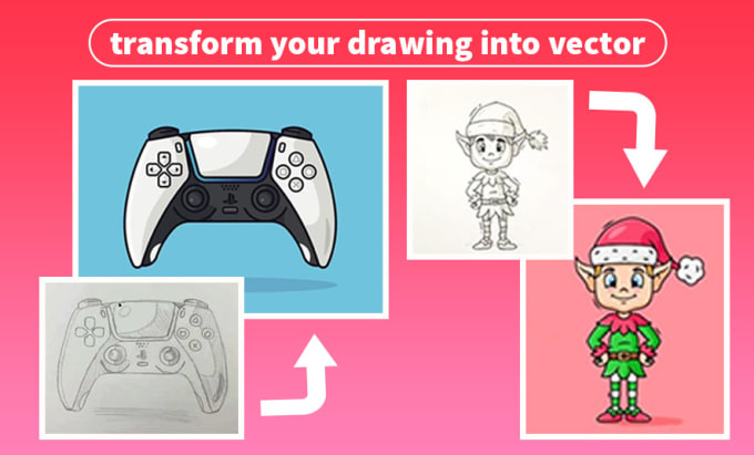 Bestseller - transform your drawing into vector art or cartoon