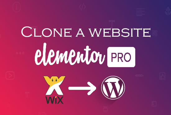 Gig Preview - Convert clone wix website to wordpress website