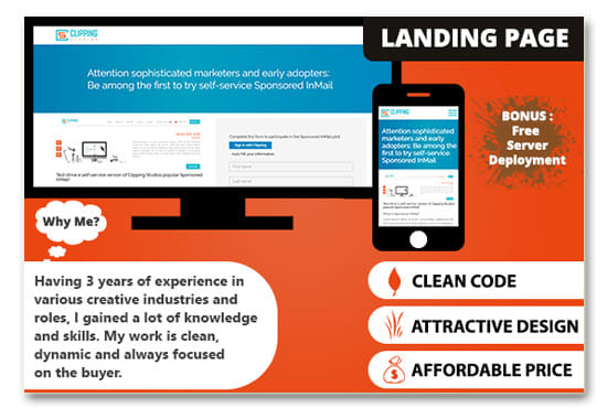 Gig Preview - Design modern landing page for your business and product