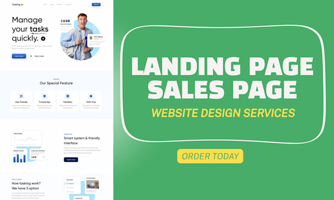 Gig Preview - Create a high converting landing page or sales page for your business