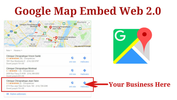 Gig Preview - Embed your google maps in 2500 web2 website for local seo ranking