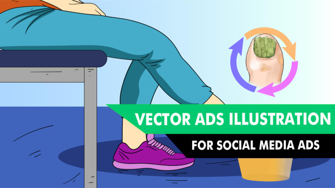 Gig Preview - Draw illustration for your facebook ads, social media ads