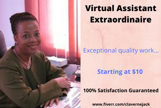 Gig Preview - Be your virtual assistant extraordinaire