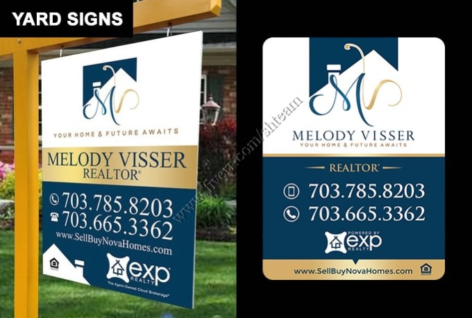 Gig Preview - Design professional yard sign or lawn sign or real estate yard sign