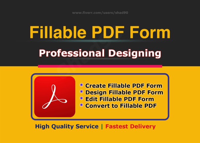 Gig Preview - Create fillable pdf form or design fillable pdf