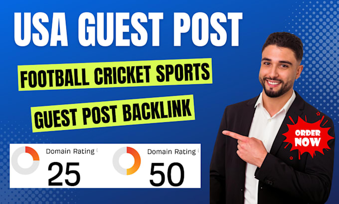 Gig Preview - Publish football cricket sports article on USA sites with guest post backlink