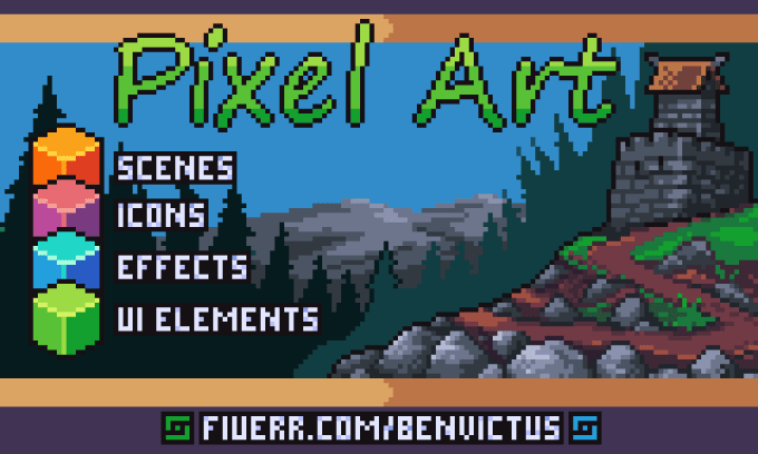 Gig Preview - Make any pixel art you need