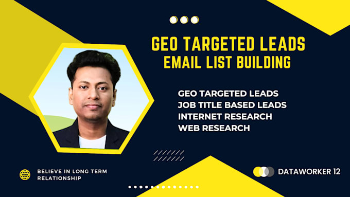 Gig Preview - Do b2b lead generation and geo targeted email list building