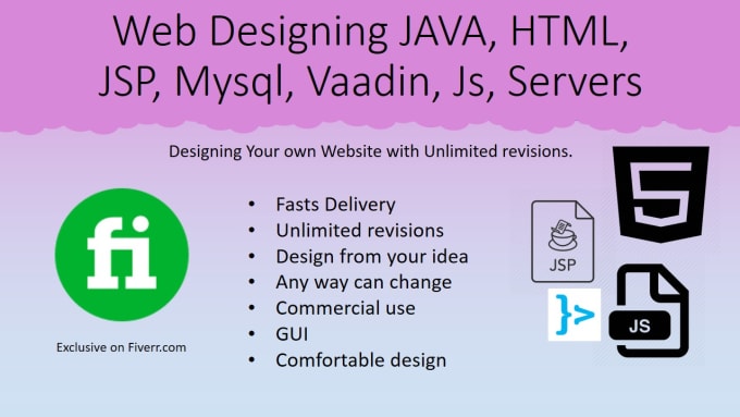 Gig Preview - Do web designing with java vaadin jsp