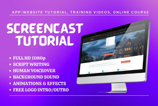 Gig Preview - Record a perfect HD screencast explainer video tutorial