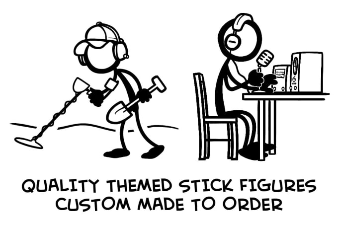 Gig Preview - Create custom stickman, stickmen, stick figures illustration or animation