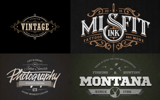 Gig Preview - Create professional retro vintage logo