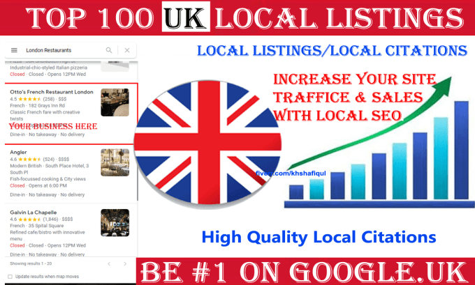 Gig Preview - Do local citations to heighten UK website and gmb ranking