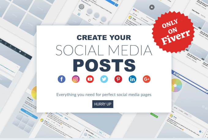 Gig Preview - Create your social media content posts