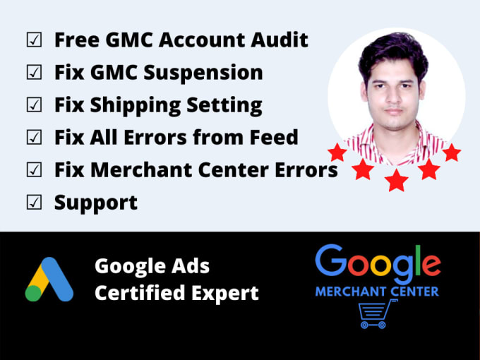 Gig Preview - Fix google merchant center errors and disapproved products