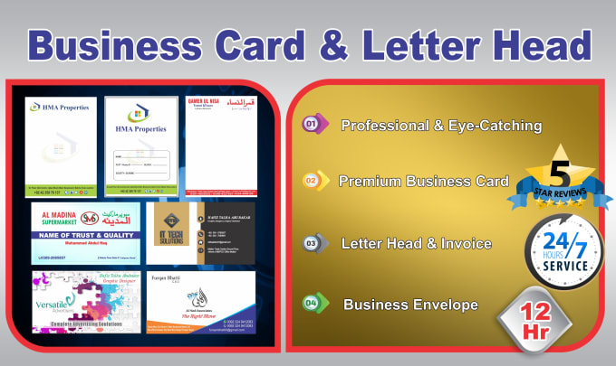 Gig Preview - Design business card, letterhead, invoice and stationary