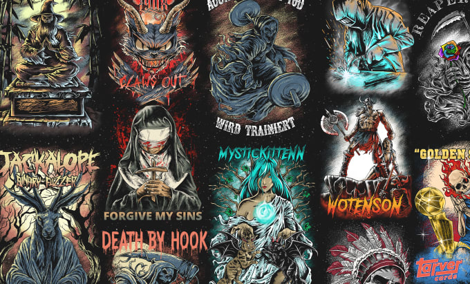 Gig Preview - Do detail metal illustration for band merchandise