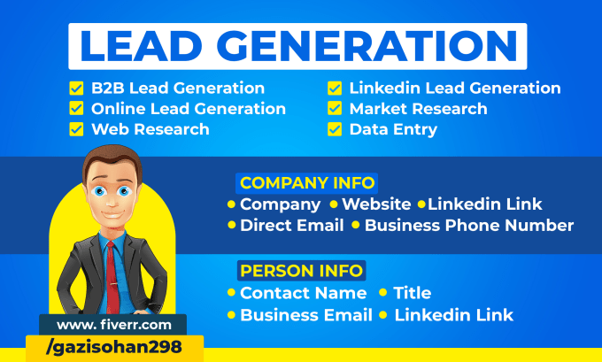 Gig Preview - Do targeted b2b linkedin lead generation, email list building, web research